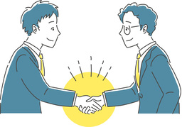 shake handsのイラスト